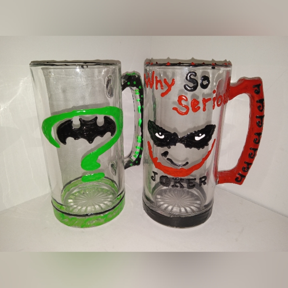 Tall Hand design Batman theme Bar mugs